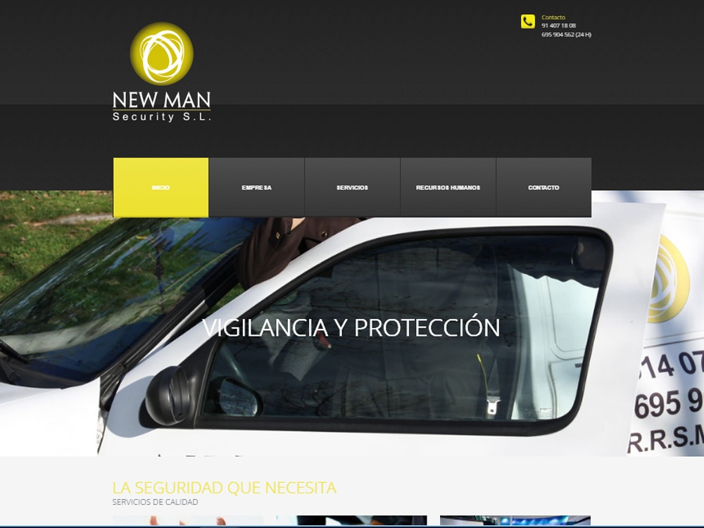 New man Security diseño web